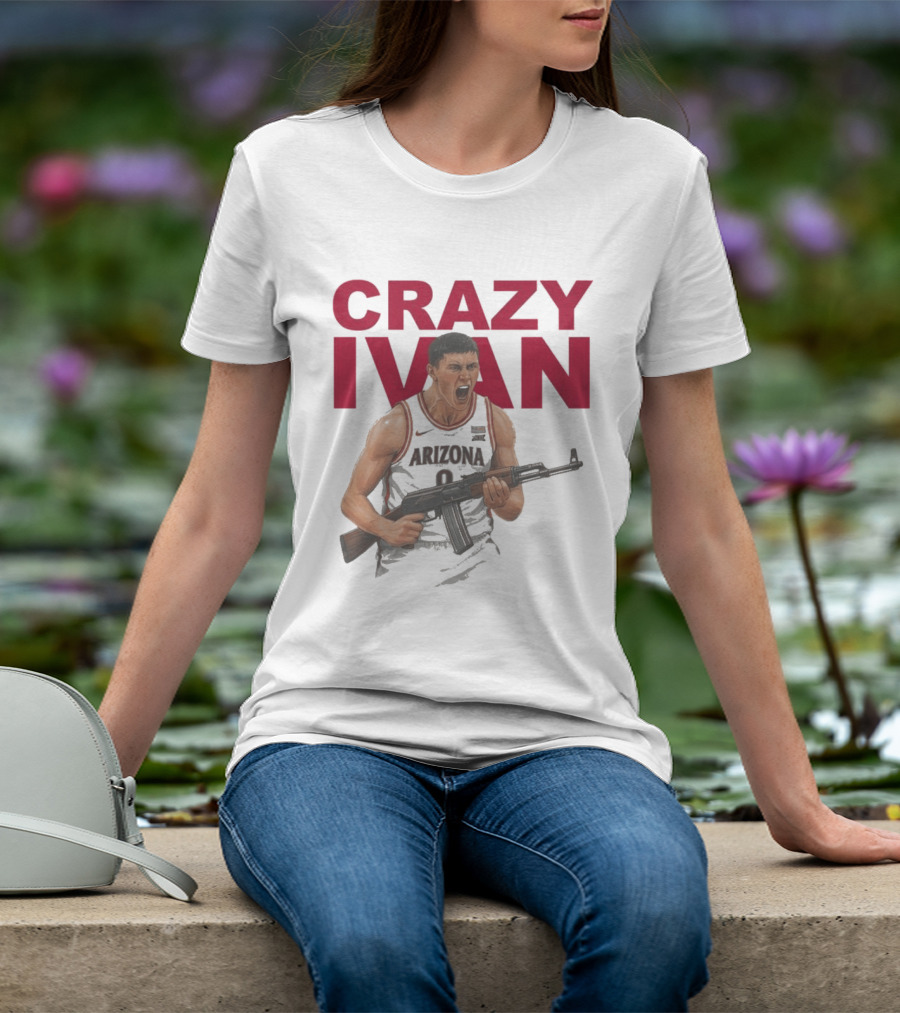 Crazy Ivan Arizona Basketball Player Holding Rifle T-Shirt