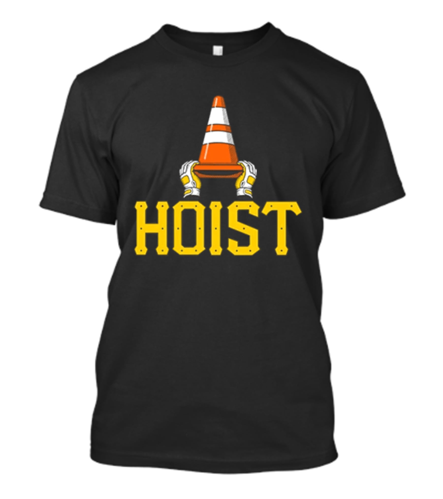 Hoist The Traffic Cone Pittsburgh Baseball Yellow Black Grafters T-Shirt