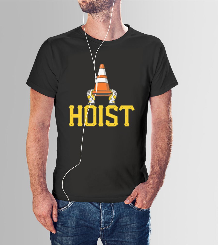 Hoist The Traffic Cone Pittsburgh Baseball Yellow Black Grafters T-Shirt