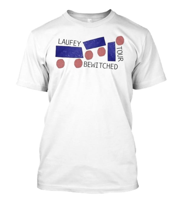 Laufey Bewitched Tour 2026 Red And Blue Abstract Circles And Rectangles T-Shirt