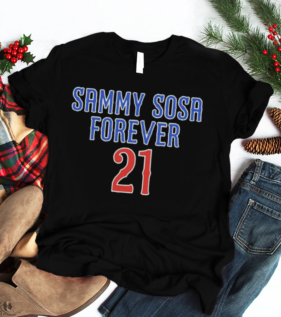Sammy Sosa Forever 21 Cubs Red Licensed T-Shirt