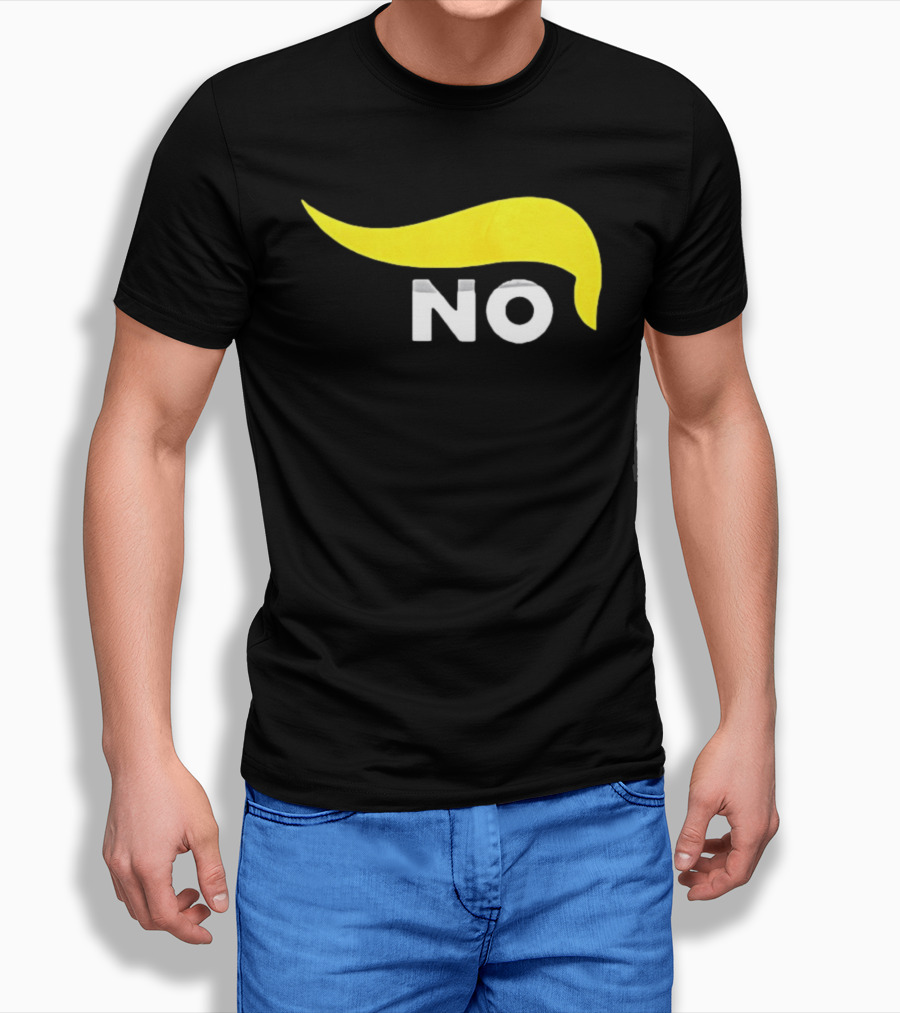 No One Wants To Fight For Israel With Iconic Yellow Hair Accentuating NO T-Shirt