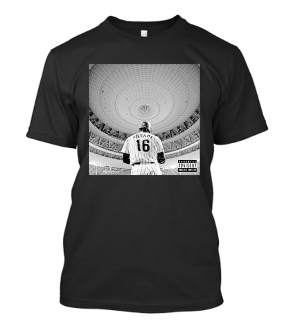 Shohei Ohtani 16 Album Cover Parental Advisory Explicit Content Stadium Dome T-Shirt