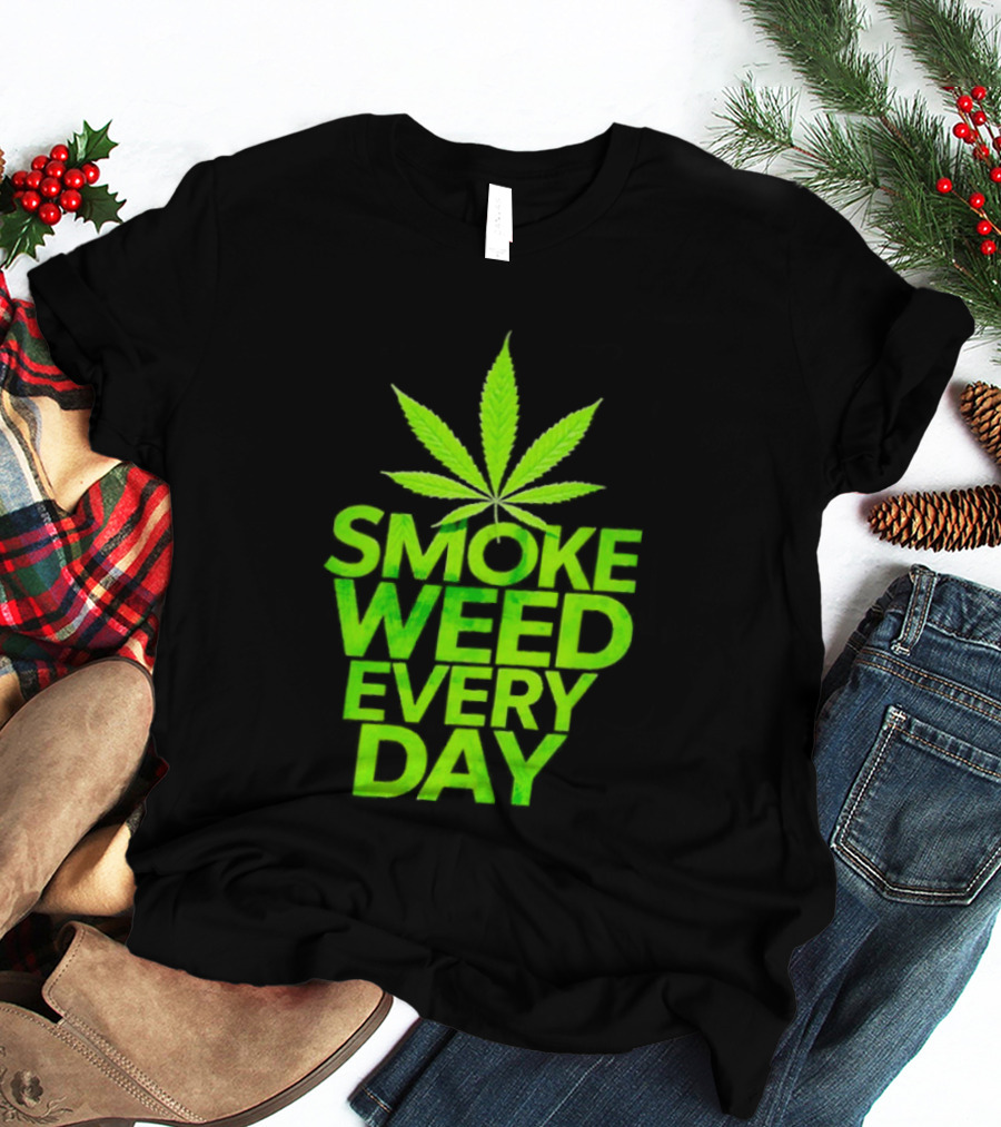 Smoke Weed Every Day Cannabis For Sale Ships Free Leaf T-Shirt