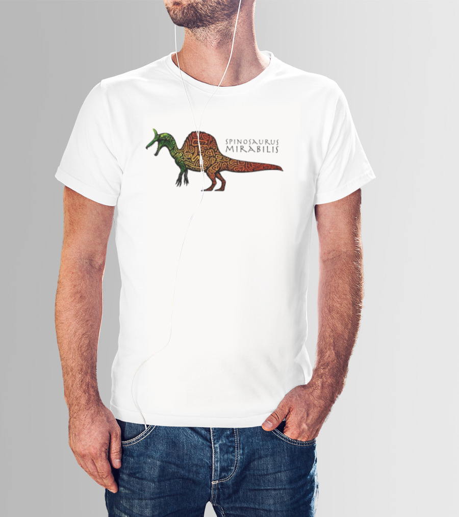 Spinosaurus Mirabilis Dinosaur Rainbow T-Shirt
