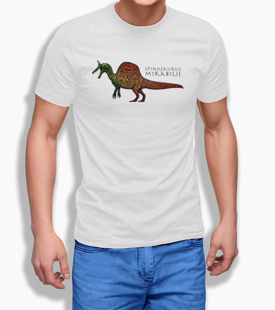 Spinosaurus Mirabilis Dinosaur Rainbow T-Shirt