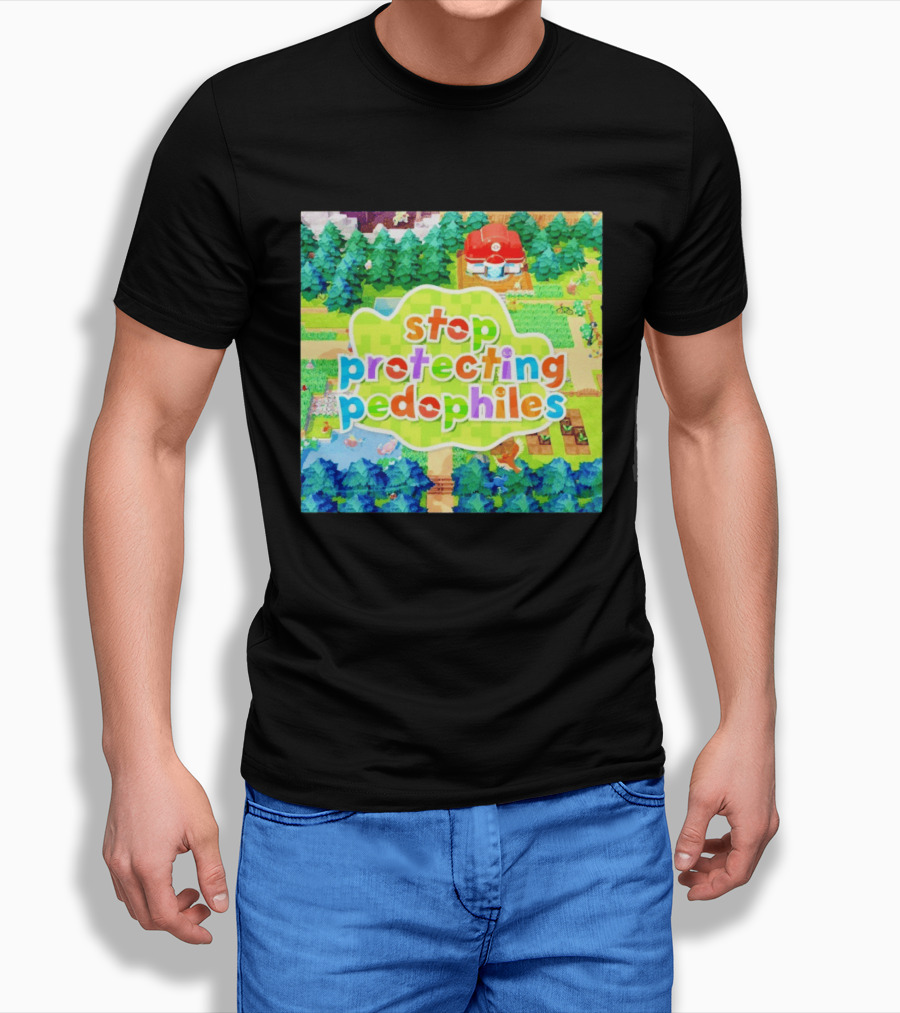 Stop Protecting Pedophiles Pokopia Generator Scenic Landscape T-Shirt