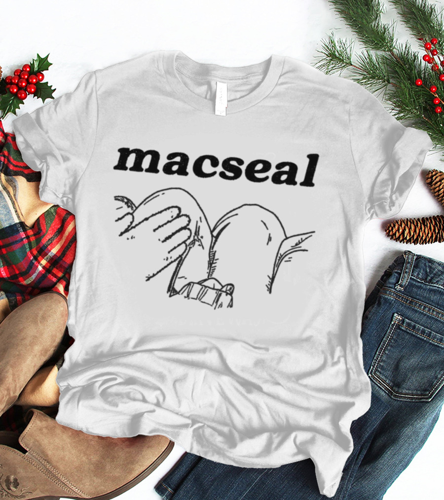 Macseal Hand Holding Feet Sketch Drawing T-Shirt