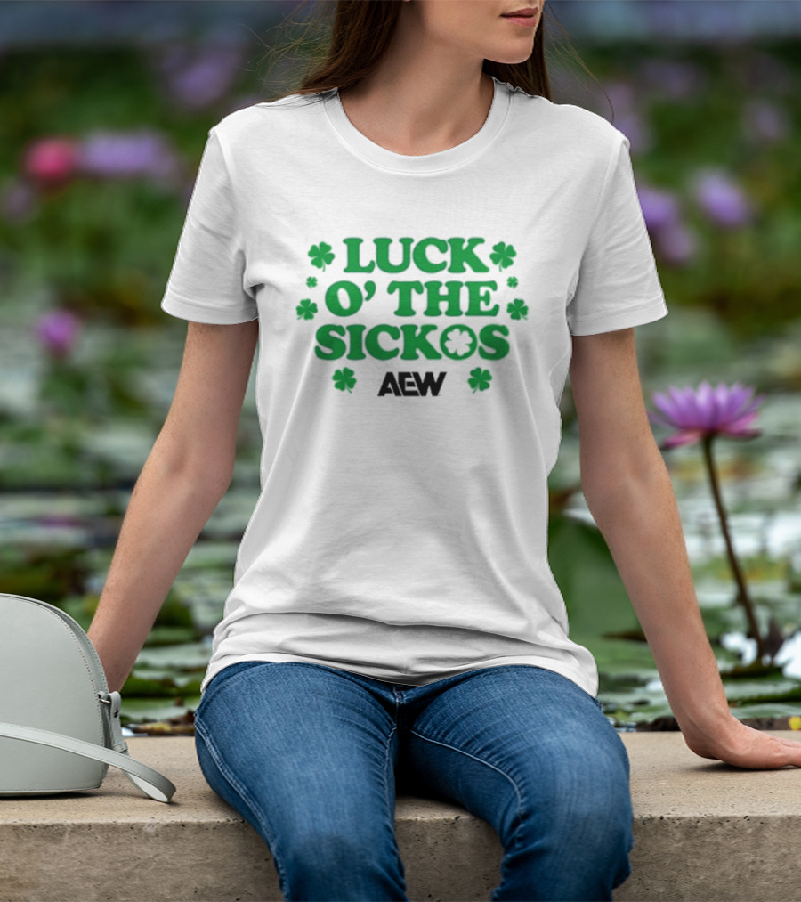 LUCK O' THE SICKOS AEW St. Paddy's Day 2026 Standard Soft Ringer T-Shirt