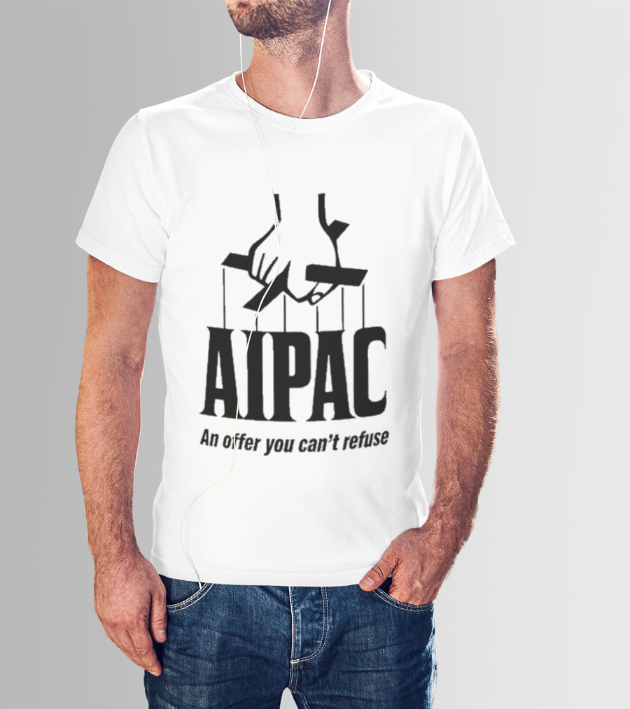 Tucker Carlson AIPAC An Offer You Can't Refuse Hand Puppet Strings T-Shirt
