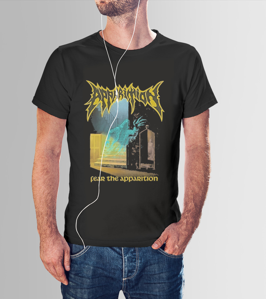 Apparition Fear The Apparition Spooky Ghostly Spirit Doorway T-Shirt