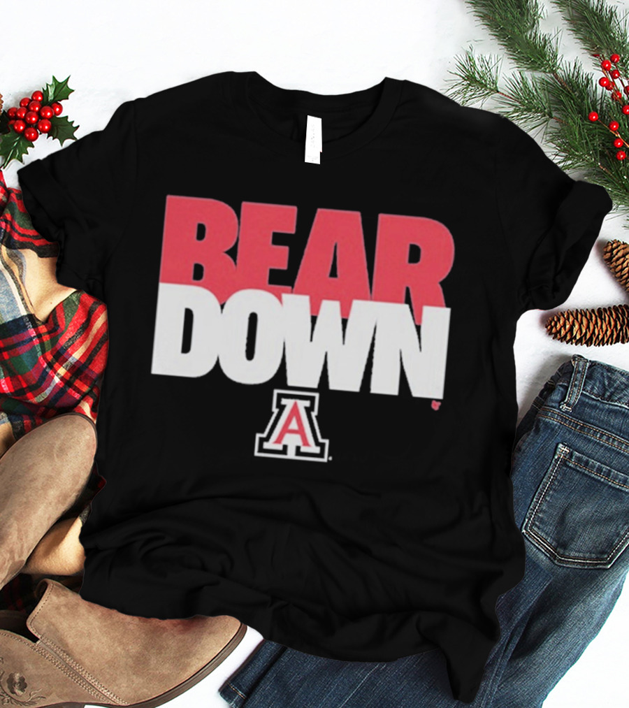 Bear Down Arizona Wildcats Logo Block A T-Shirt