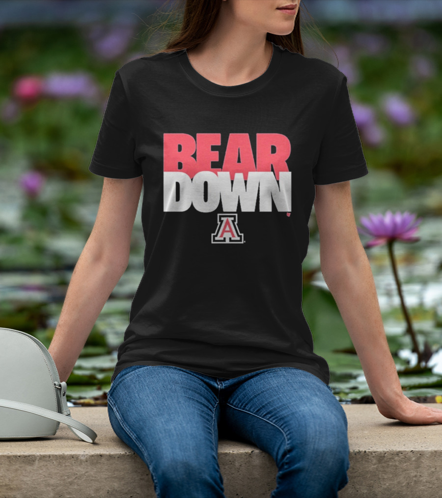 Bear Down Arizona Wildcats Logo Block A T-Shirt