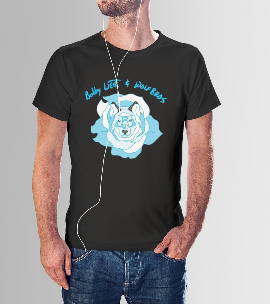Bobby Weir And Wolf Bros Blue Rose Wolf T-Shirt