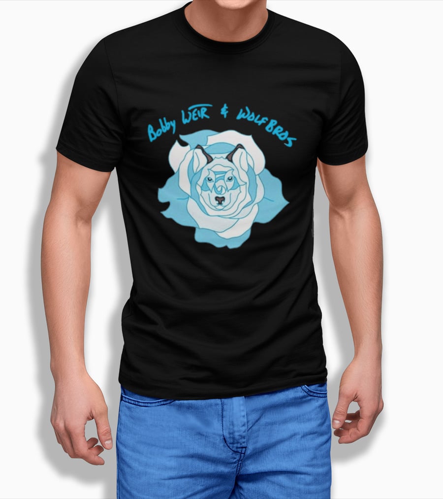 Bobby Weir And Wolf Bros Blue Rose Wolf T-Shirt