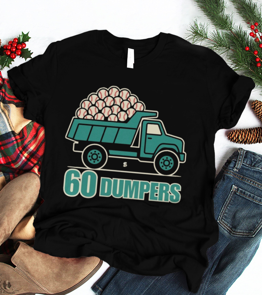 Seattle Mariners Cal Raleigh 60 Dumpers Baseball Truck Historic Season T-Shirt