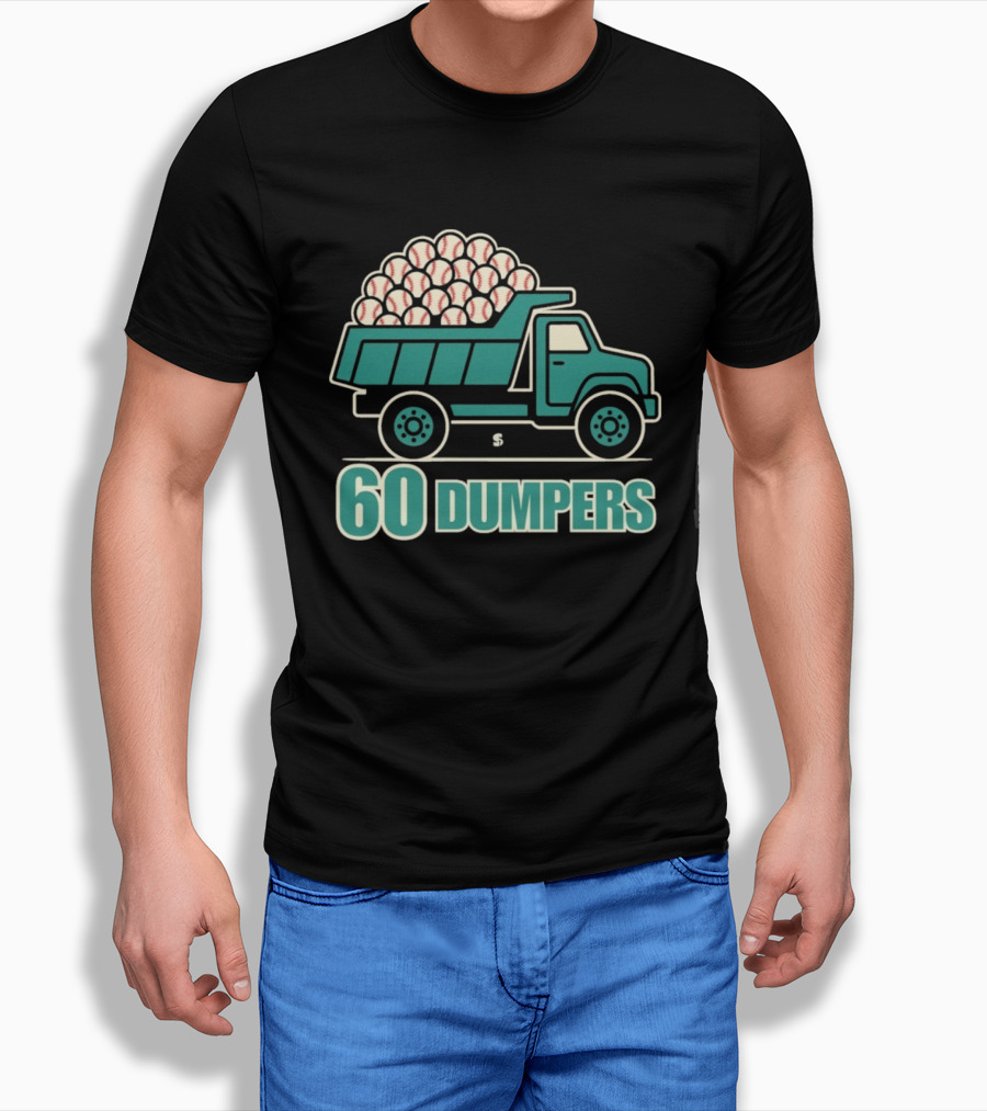 Seattle Mariners Cal Raleigh 60 Dumpers Baseball Truck Historic Season T-Shirt