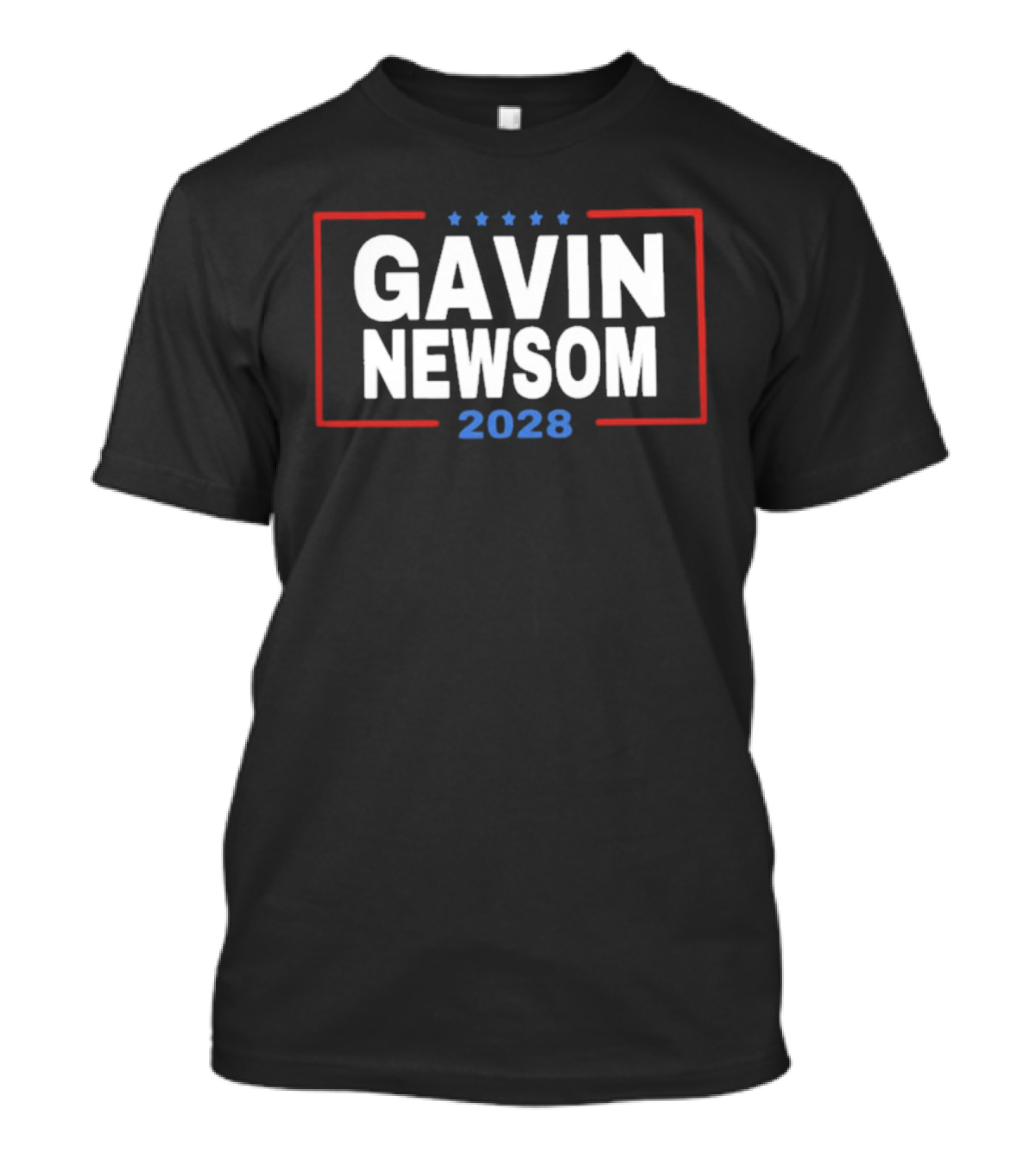 Gavin Newsom 2028 Campaign Stars Red Blue T-Shirt