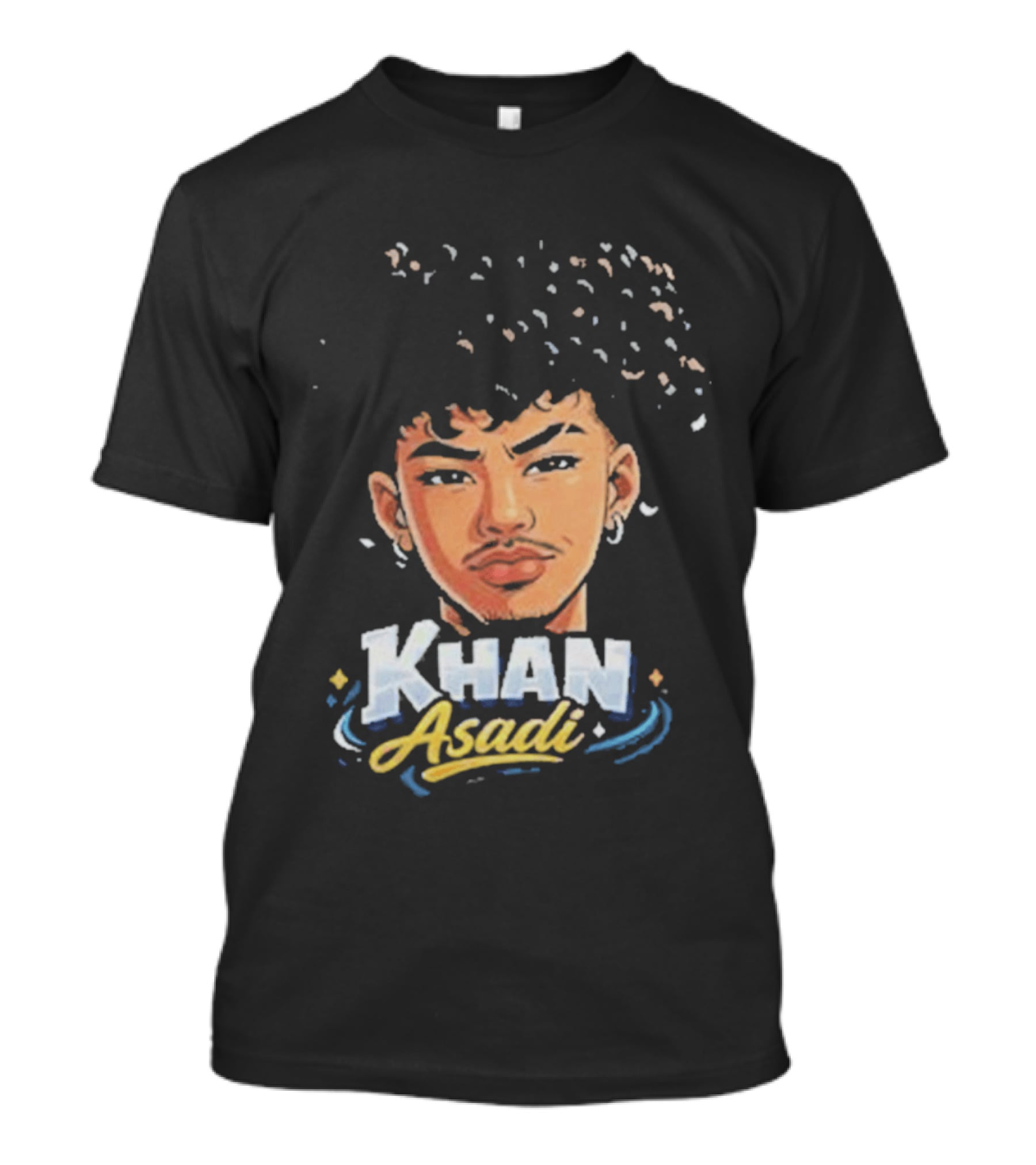 Khan Asadi Cartoon Character Art Menswear T-Shirt