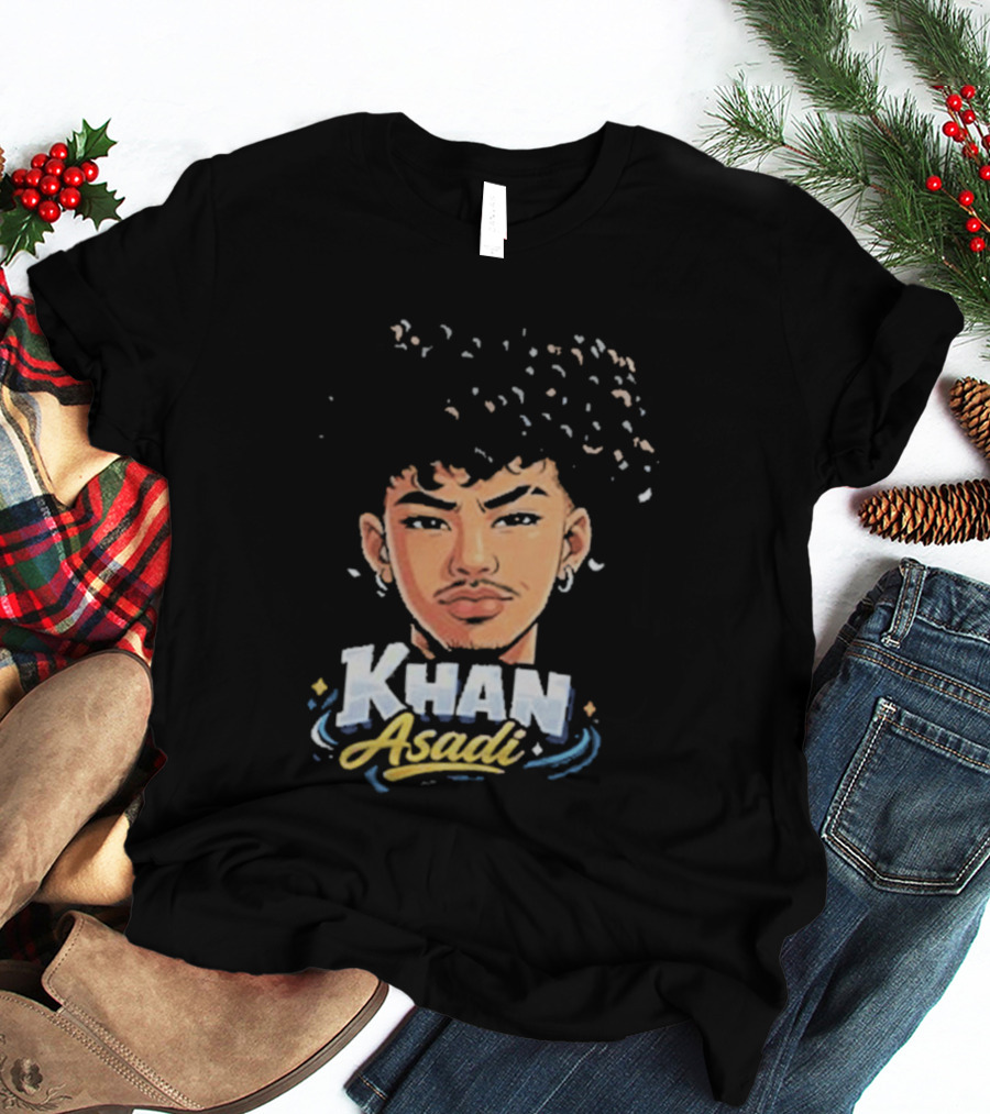 Khan Asadi Cartoon Character Art Menswear T-Shirt