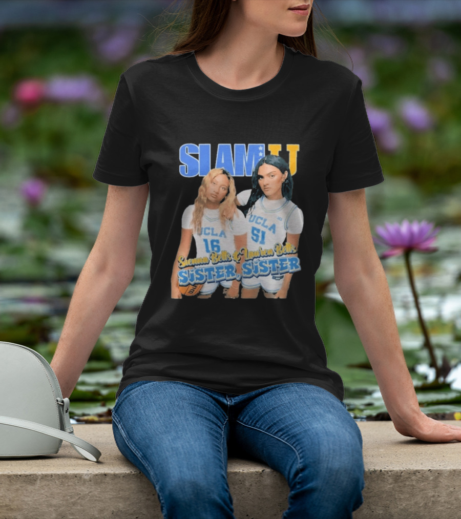 UCLA Bruins Basketball Betts Sisters Sienna Lauren Slam Sister T-Shirt