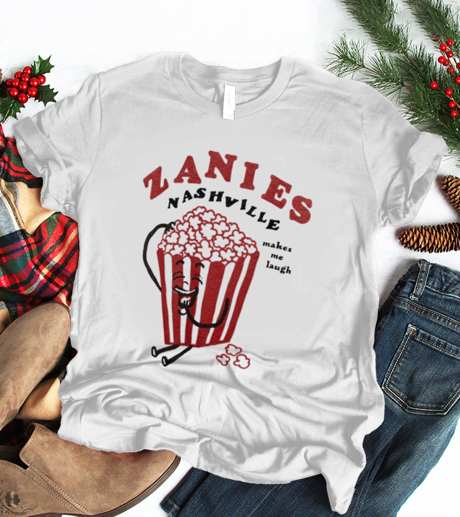 Zanies Nashville Popcorn Cartoon Makes Me Laugh T-Shirt