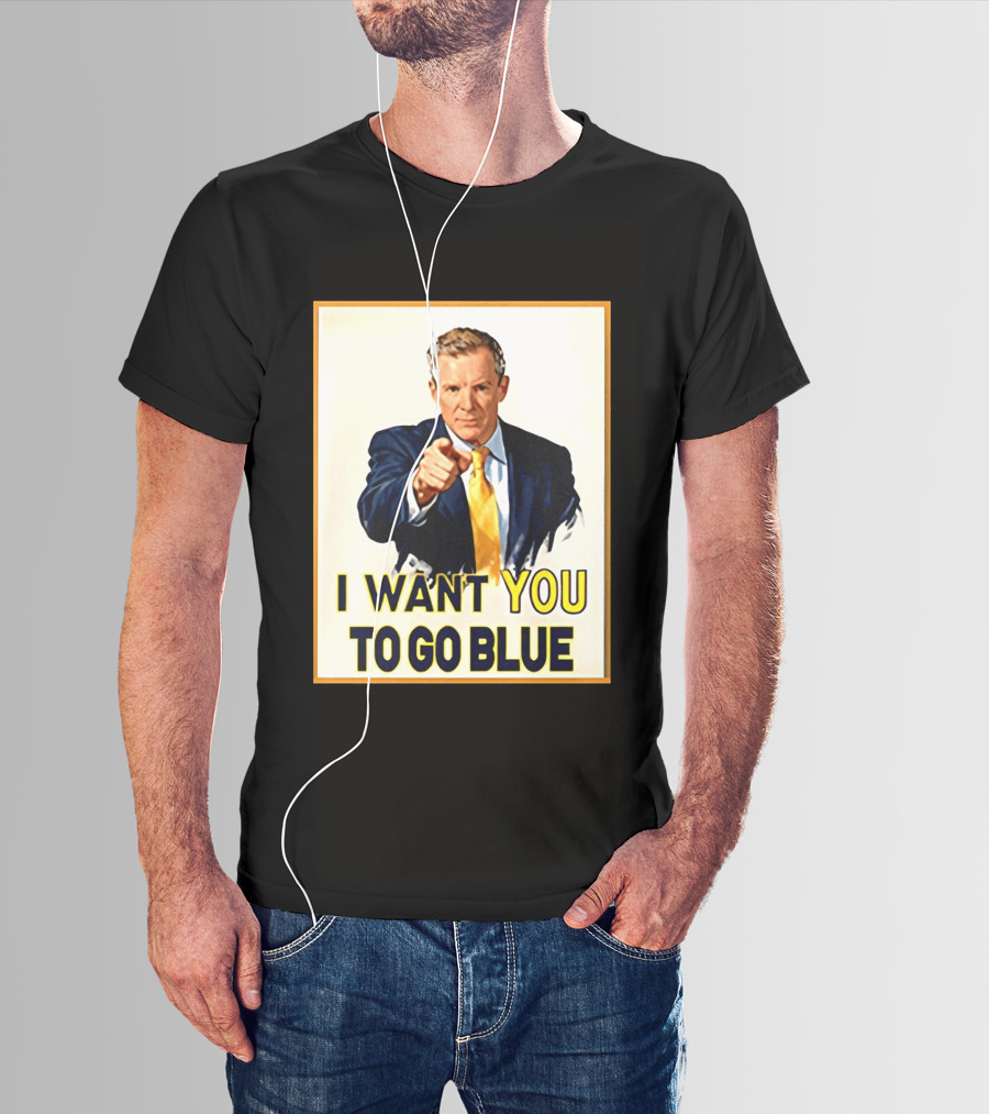 Dusty May I Want You To Go Blue Michigan Wolverines Basketball T-Shirt