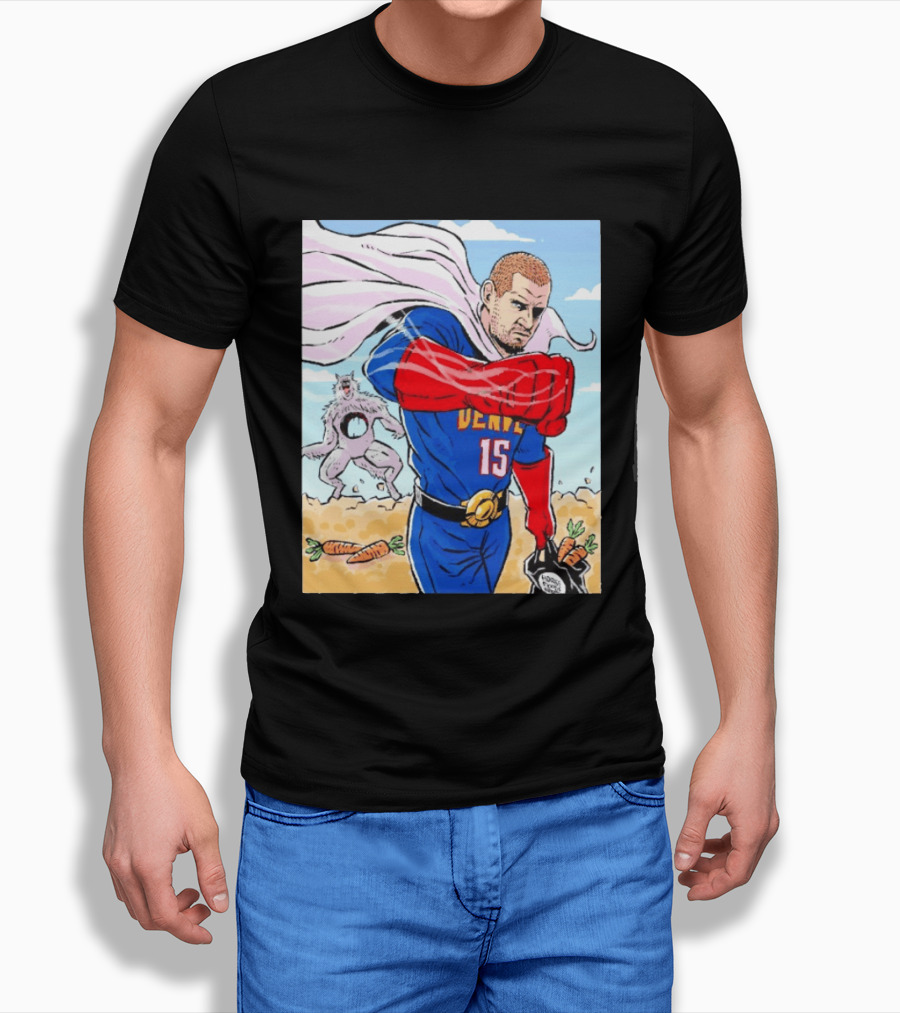 Joker Nikola Jokić Superhero Denver 15 Defeats Wolves 56 Points Carrot Power T-Shirt