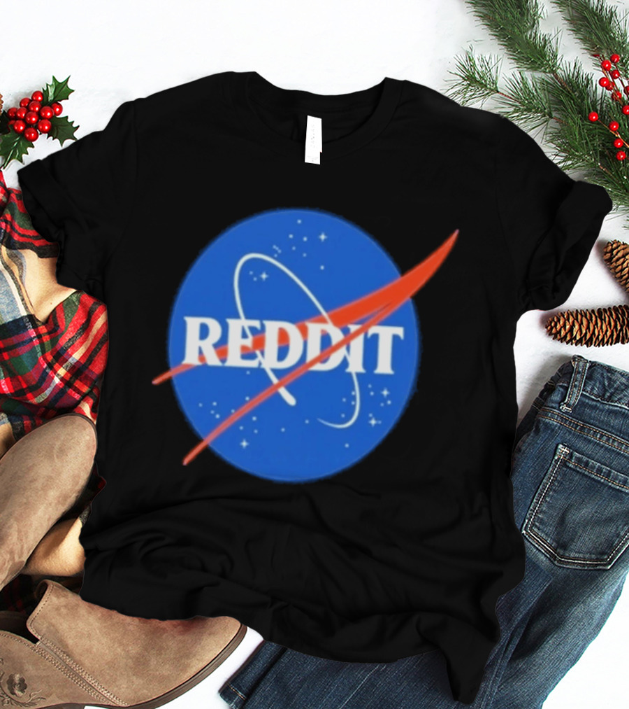 Reddit Nasa Crossover Space Motif T-Shirt