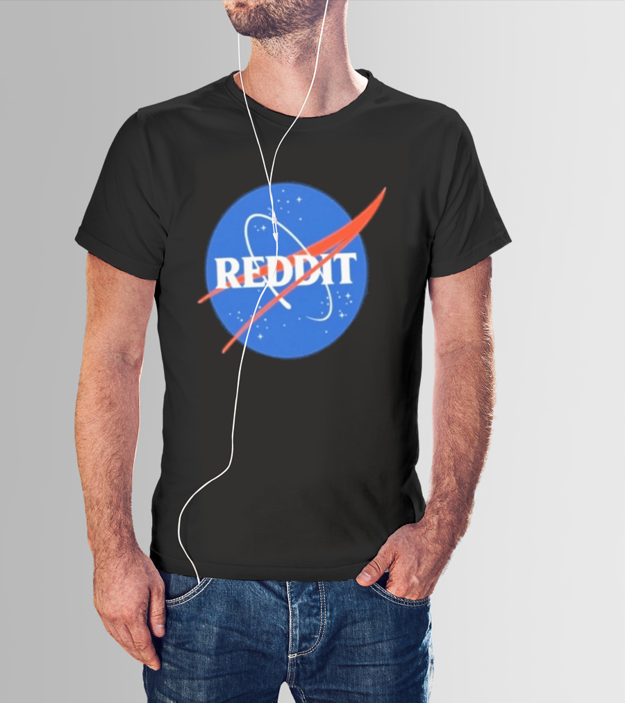 Reddit Nasa Crossover Space Motif T-Shirt