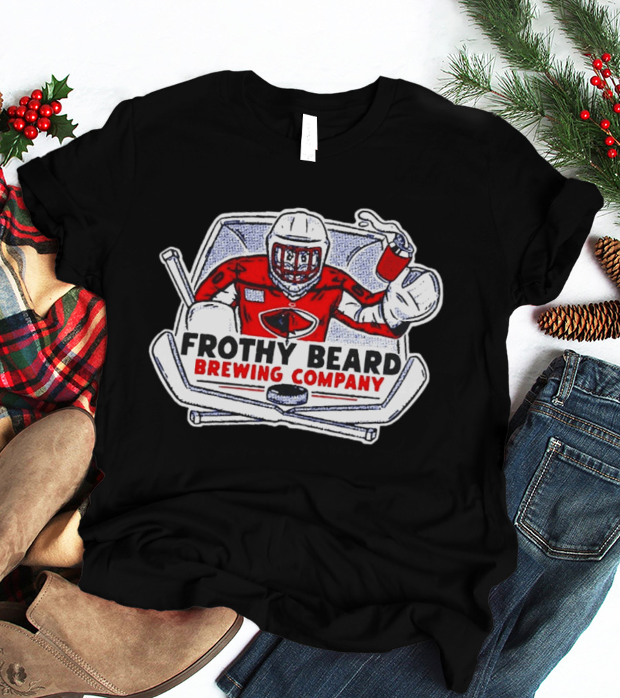South Carolina Stingrays Frothy Beard Brewing Company Goalie Hockey T-Shirt