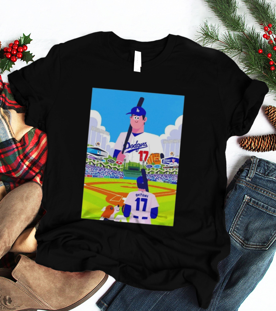 Shohei Ohtani Massive Los Angeles Dodgers 2026 World Baseball Classic Stadium Scene T-Shirt