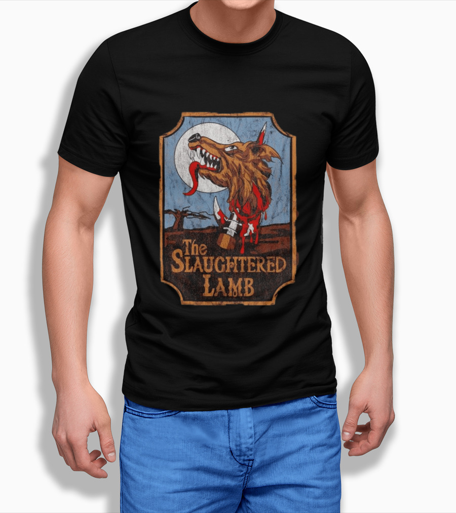 The Slaughtered Lamb Werewolf Moon Vintage Horror T-Shirt