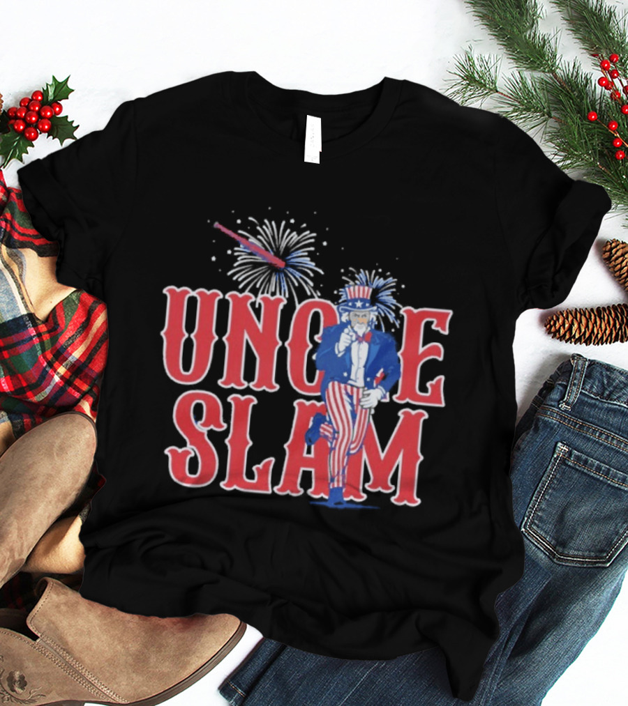 Uncle Slam Aaron Judge Team USA 2026 World Baseball Classic Uncle Sam Fireworks T-Shirt