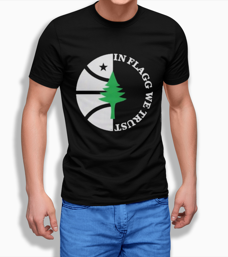 In Flagg We Trust Dallas Mavericks Pine Tree Basketball Star T-Shirt