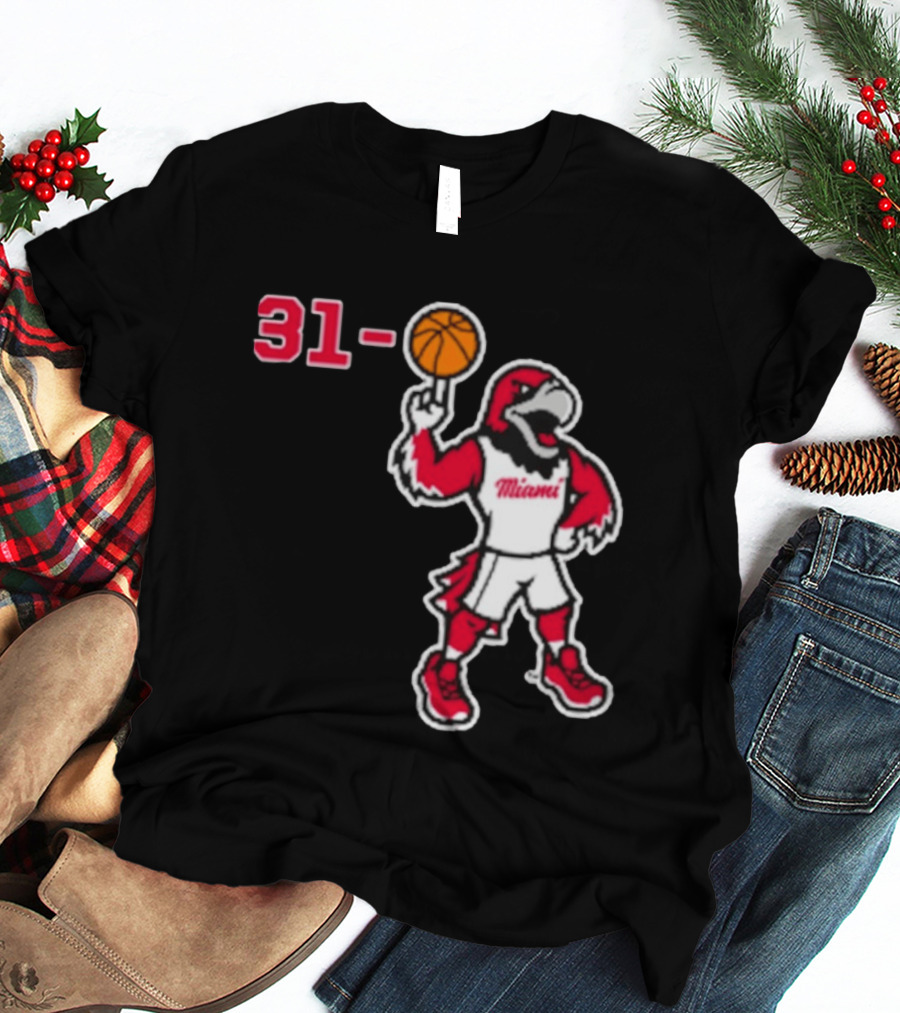 Miami RedHawks Basketball Swoop 31 0 T-Shirt