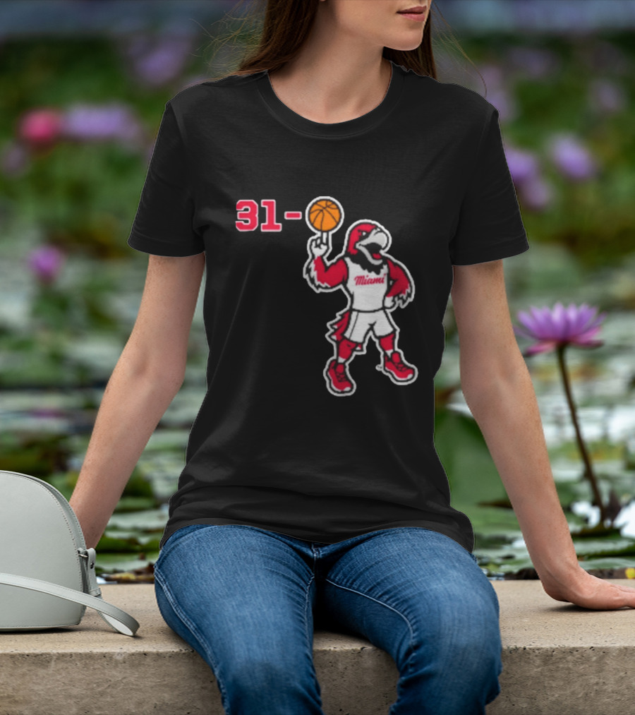 Miami RedHawks Basketball Swoop 31 0 T-Shirt
