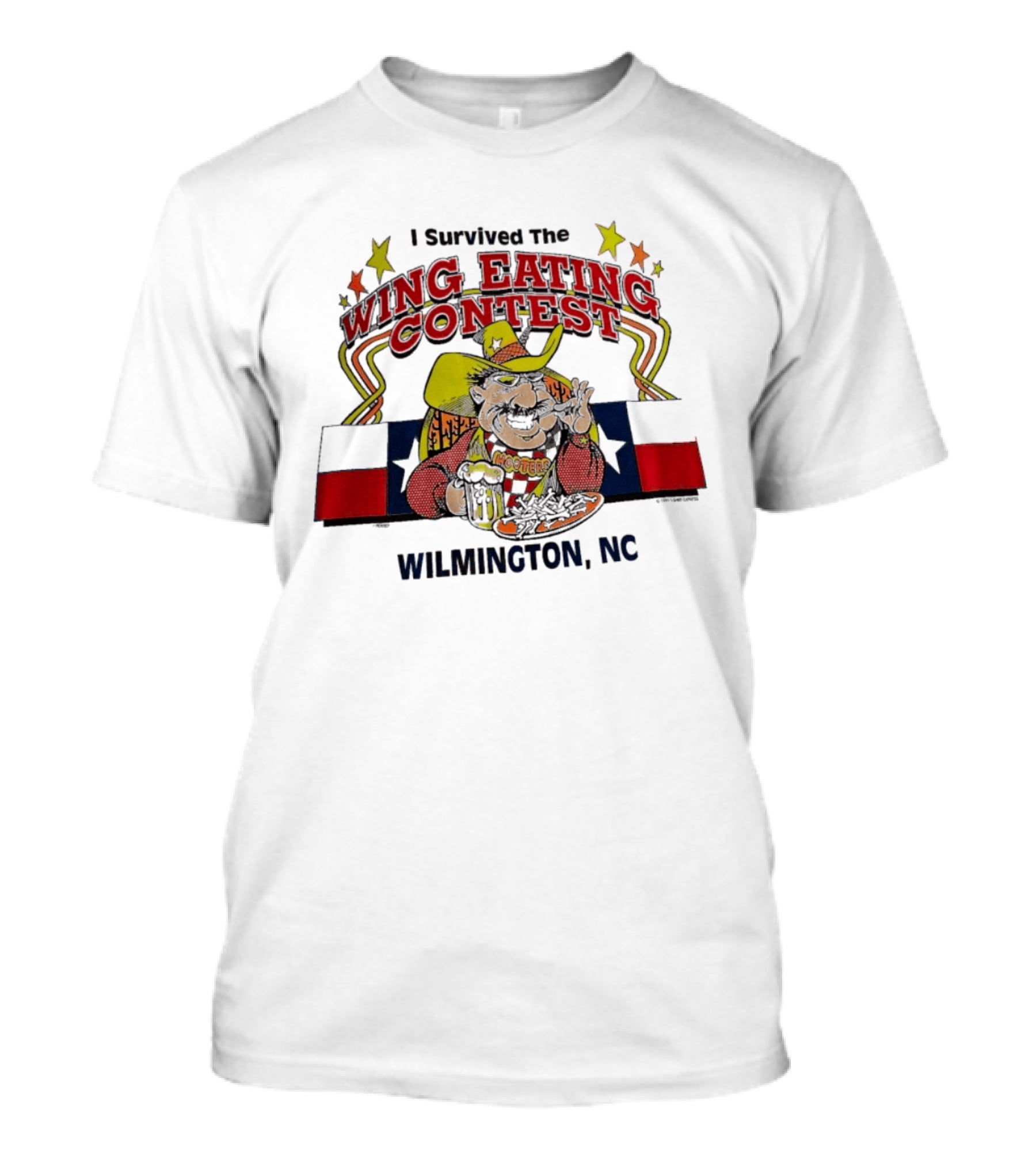 I Survived The Wing Eating Contest Wilmington NC Hooters Cowboy T-Shirt