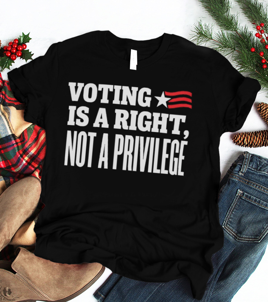 Voting Is A Right Not A Privilege Star And Stripes T-Shirt