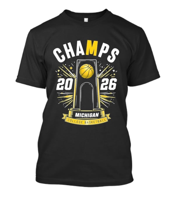 Michigan B.A.S. Champs 2026 College Basketball Victory T-Shirt