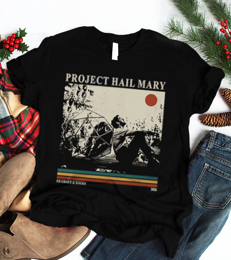 Project Hail Mary Dr Grace & Rocky 2021 Vintage Cover T-Shirt