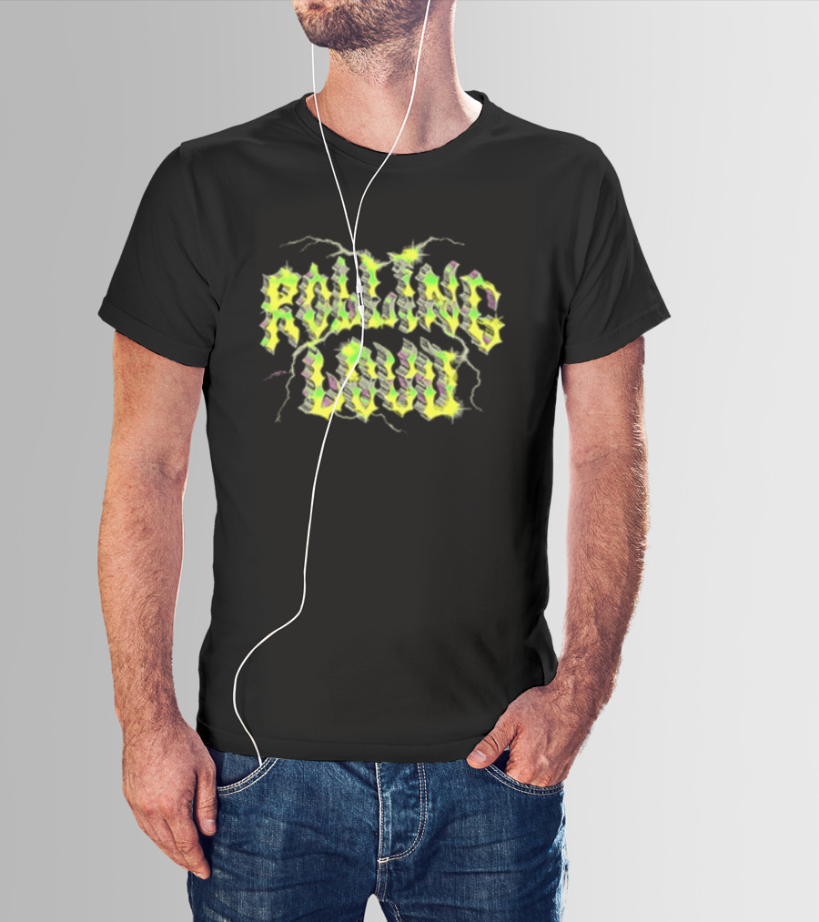 Rolling Loud 2026 Exclusive Lineup Lightning Neon T-Shirt