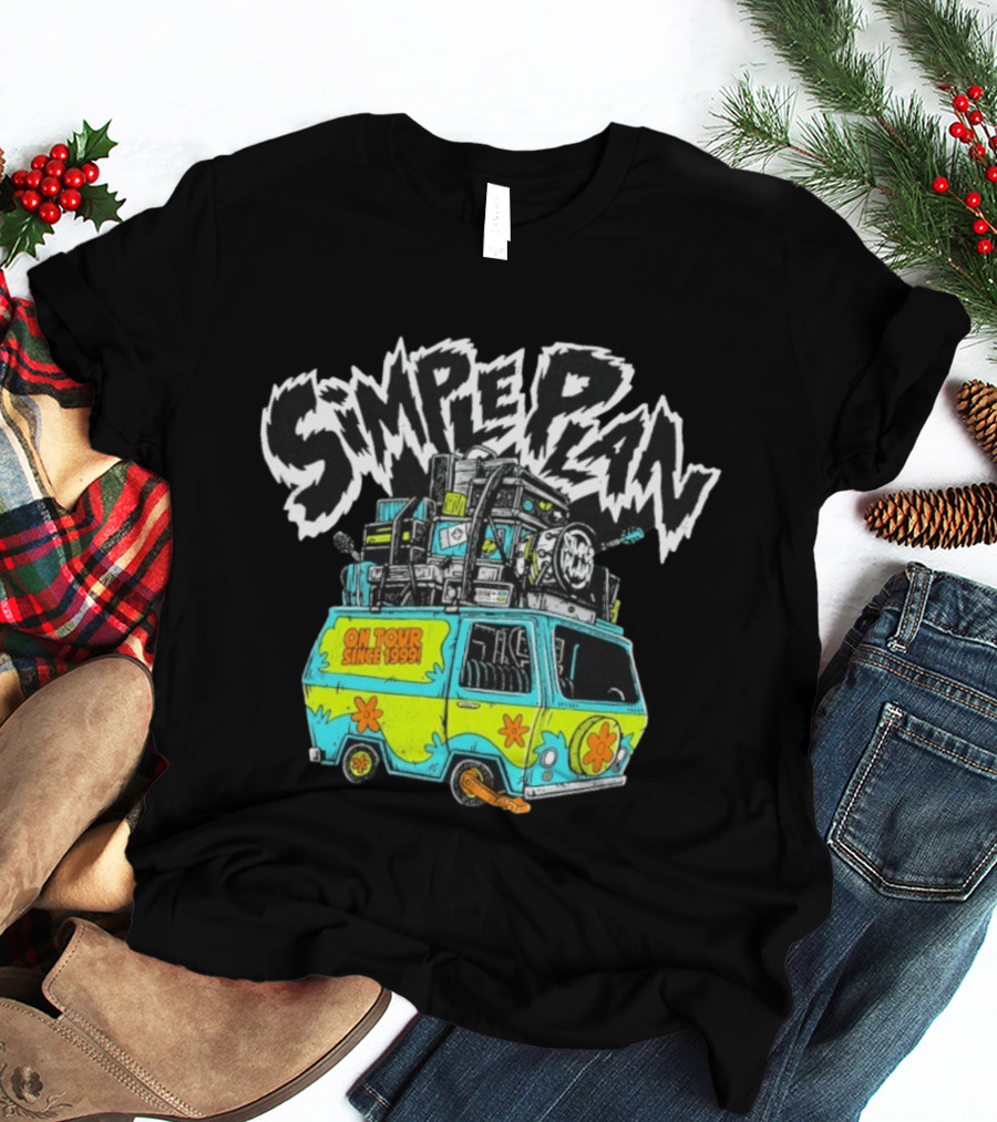 Simple Plan On Tour Since 1999 Scooby Doo Inspired Van T-Shirt