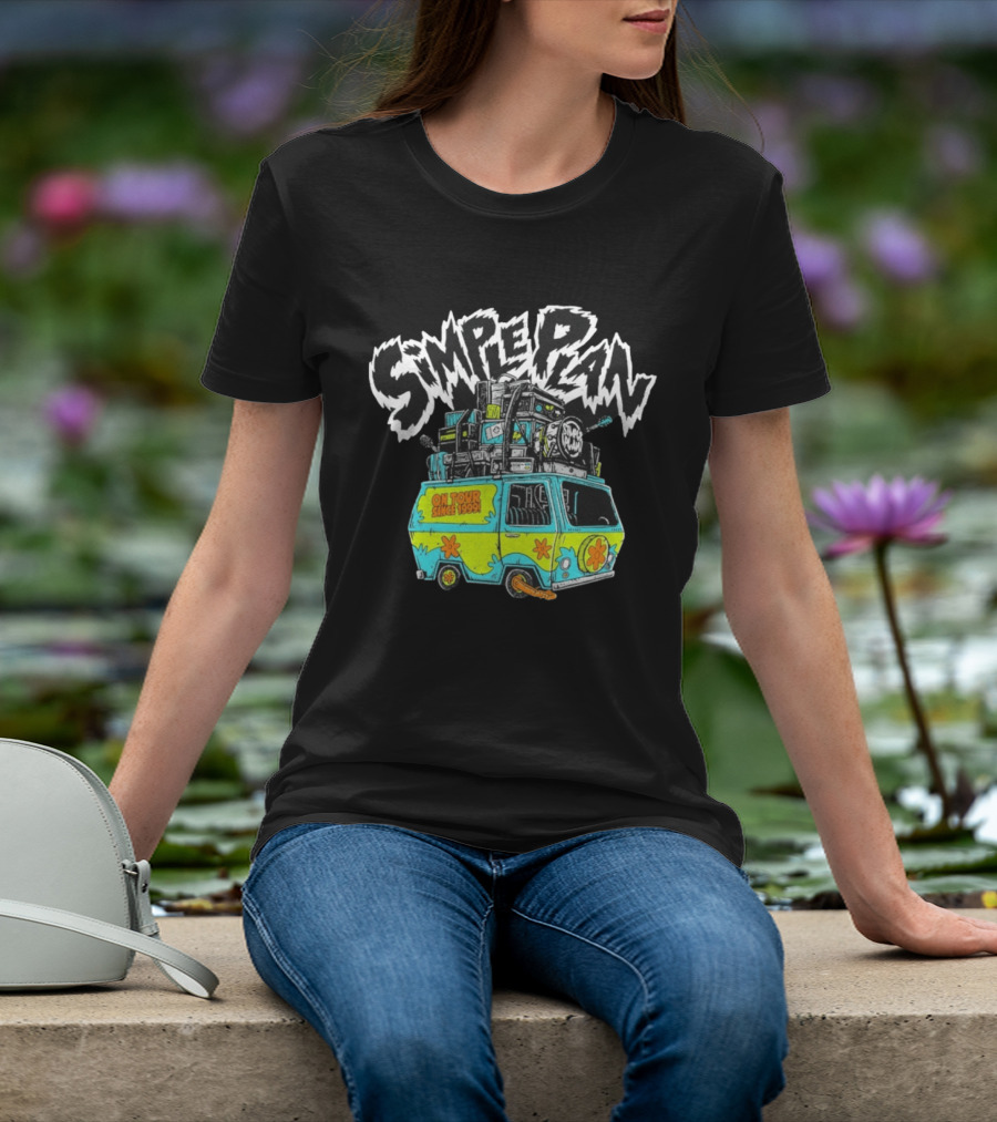 Simple Plan On Tour Since 1999 Scooby Doo Inspired Van T-Shirt