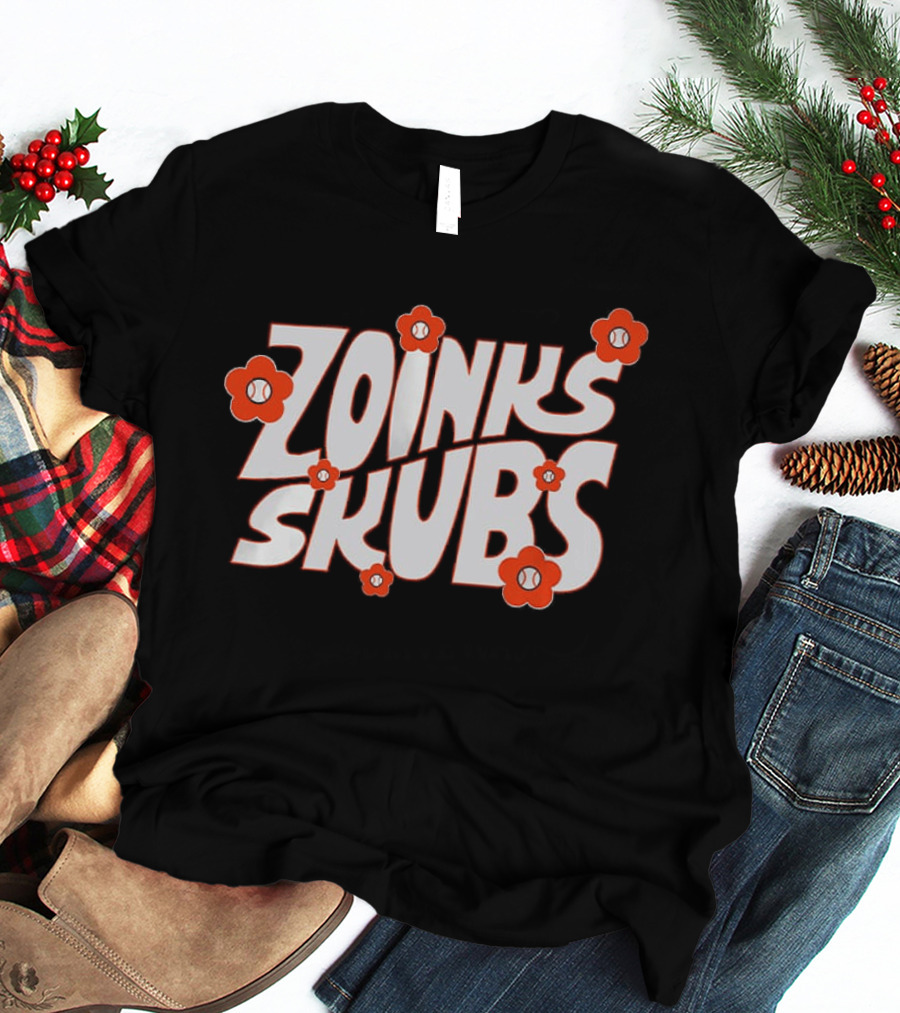 Tarik Skubal Zoinks Skubs Baseball Flowers T-Shirt