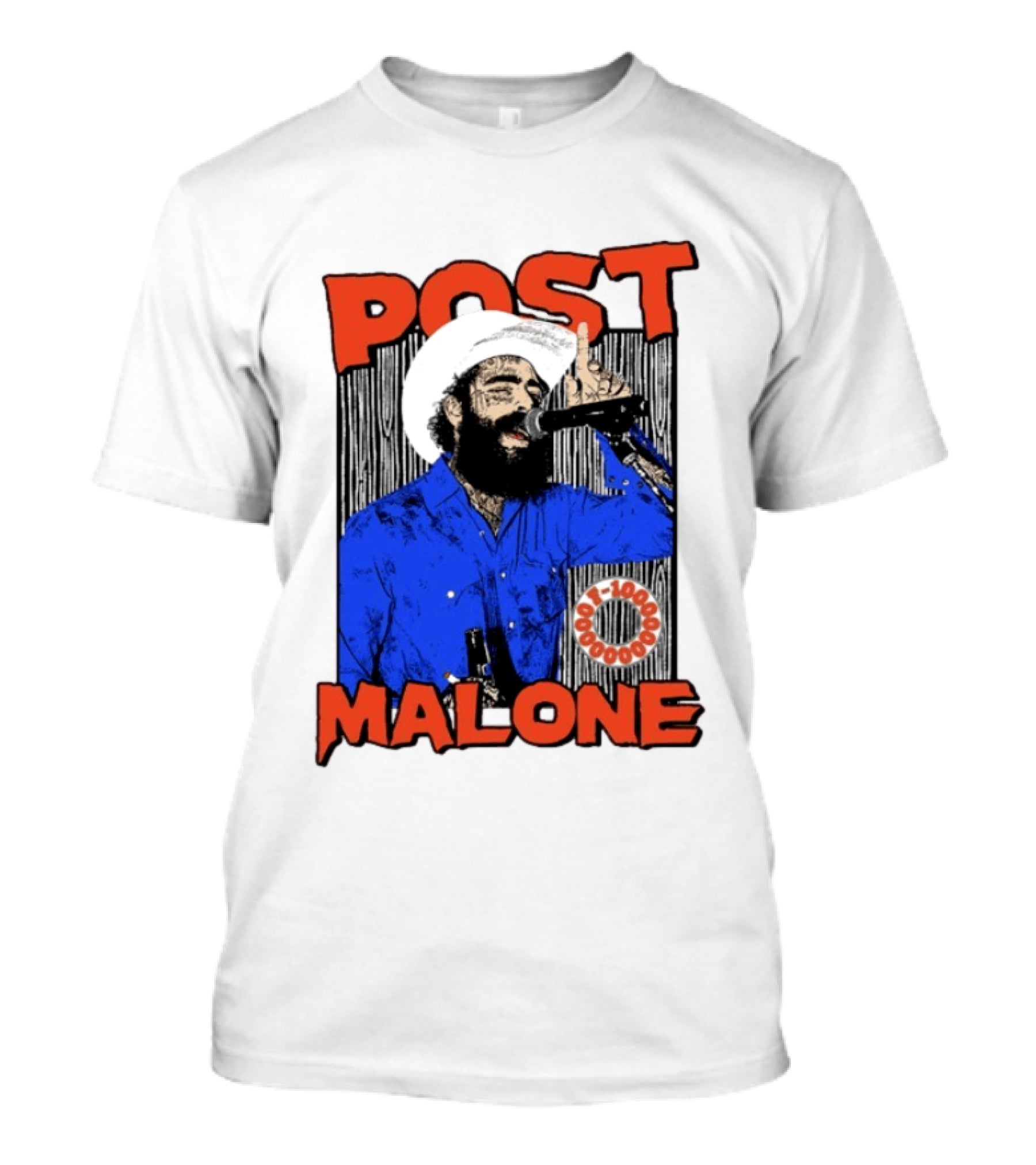 Post Malone Western Cowboy Singer Music Performance T-Shirt