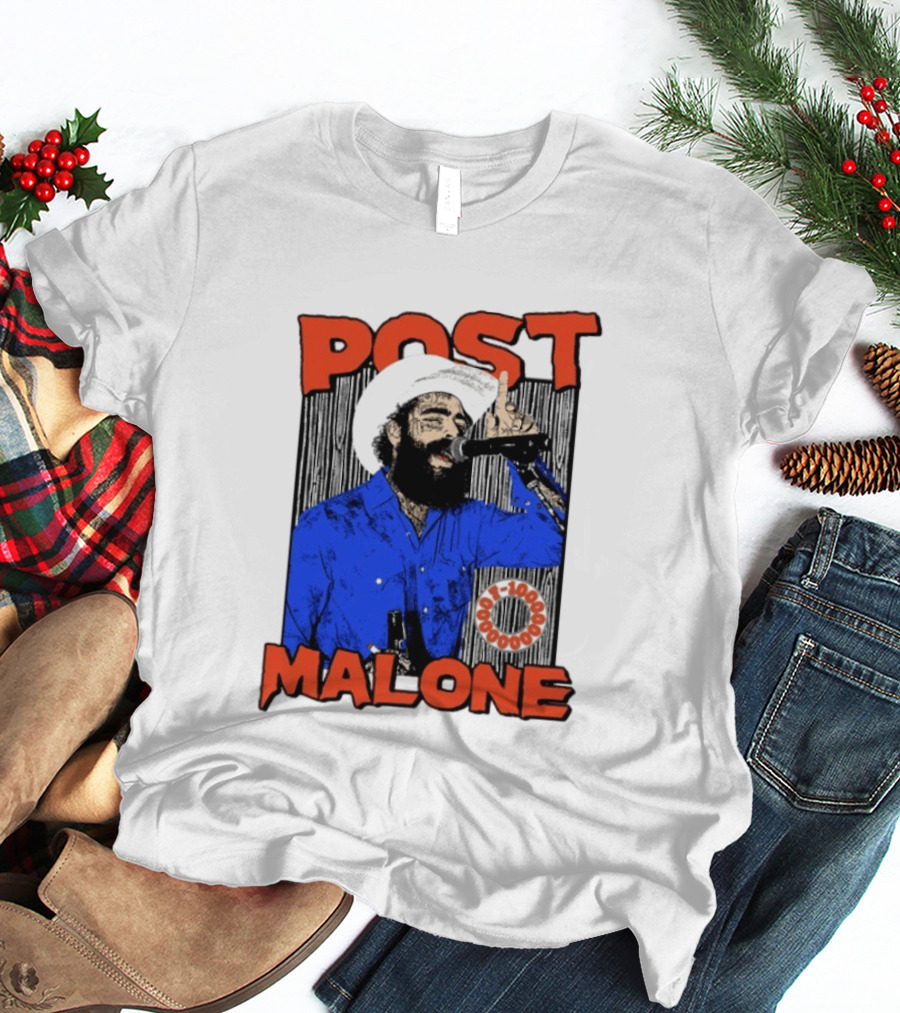 Post Malone Western Cowboy Singer Music Performance T-Shirt