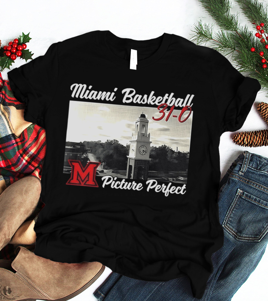 Miami Basketball 31 0 Picture Perfect M Tower T-Shirt