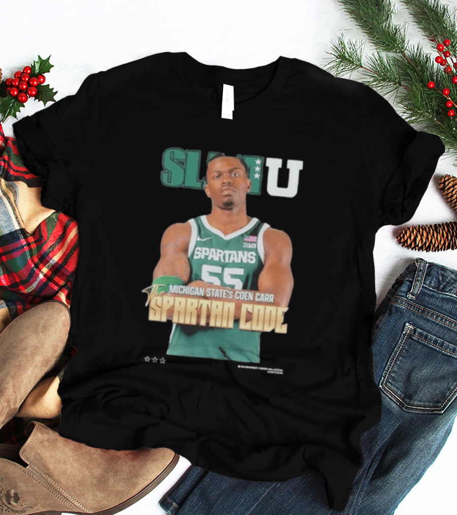 SLAMU Michigan State Spartans Coen Carr The Spartan Code T-Shirt