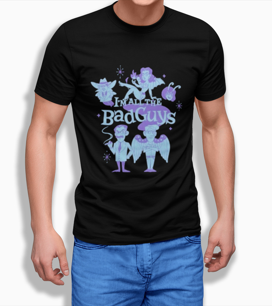 Dropout I'm All The Bad Guys Cartoon Villains Smoking And Capes T-Shirt